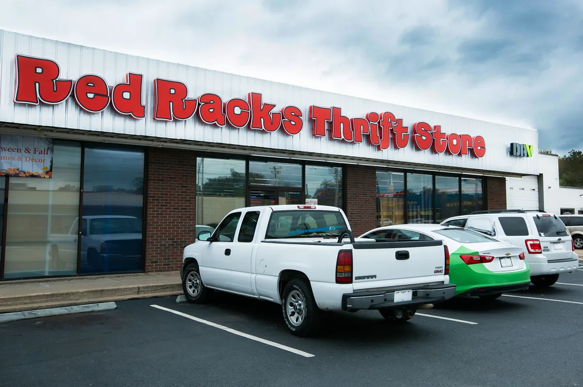 Red Racks Thrift Store exterior at the Joplin — 7th St location in Missouri