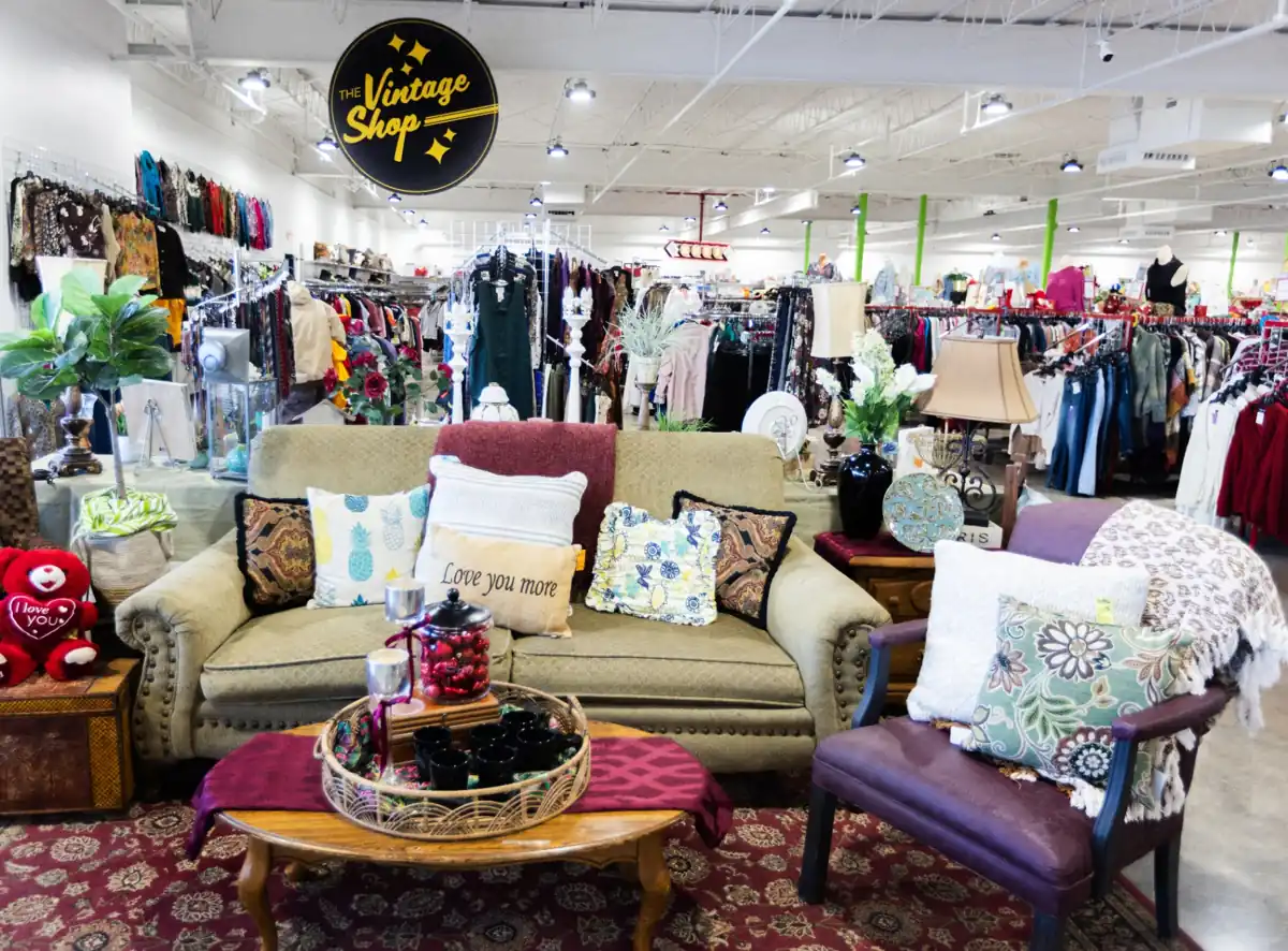 Inside a Red Racks Thrift Store, owned and operated by Disabled American Veterans