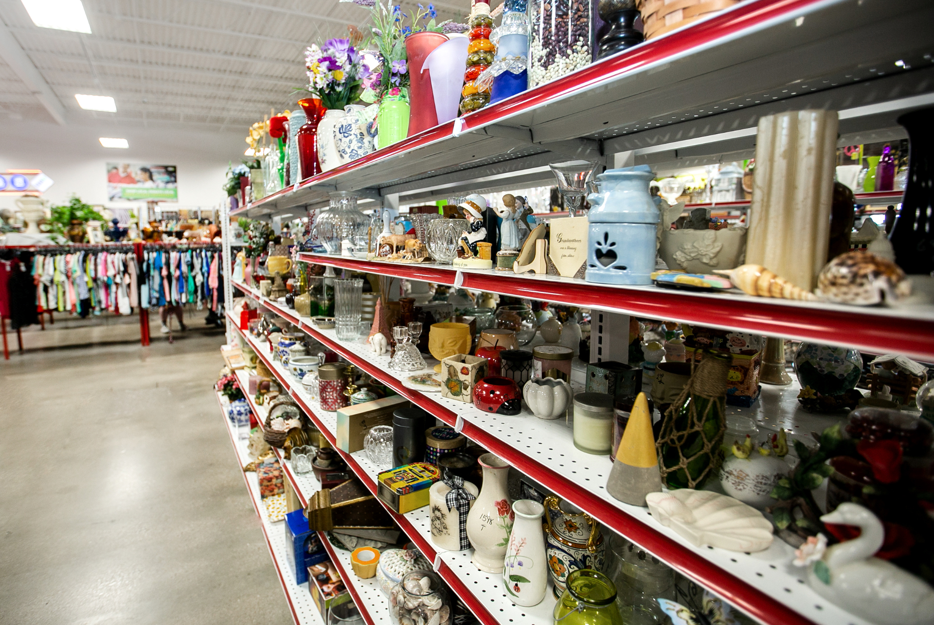 Housewares aisle with decor and kitchen items