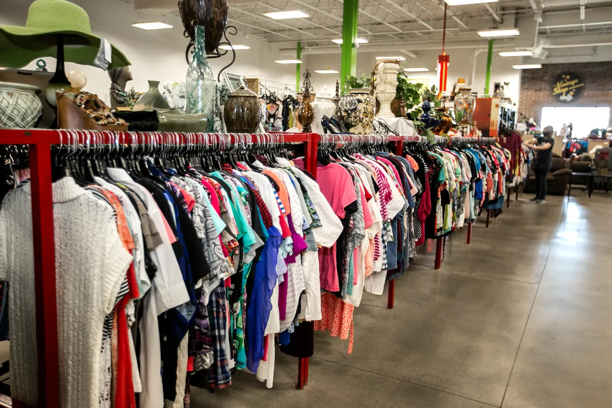 Women's apparel section on the sales floor