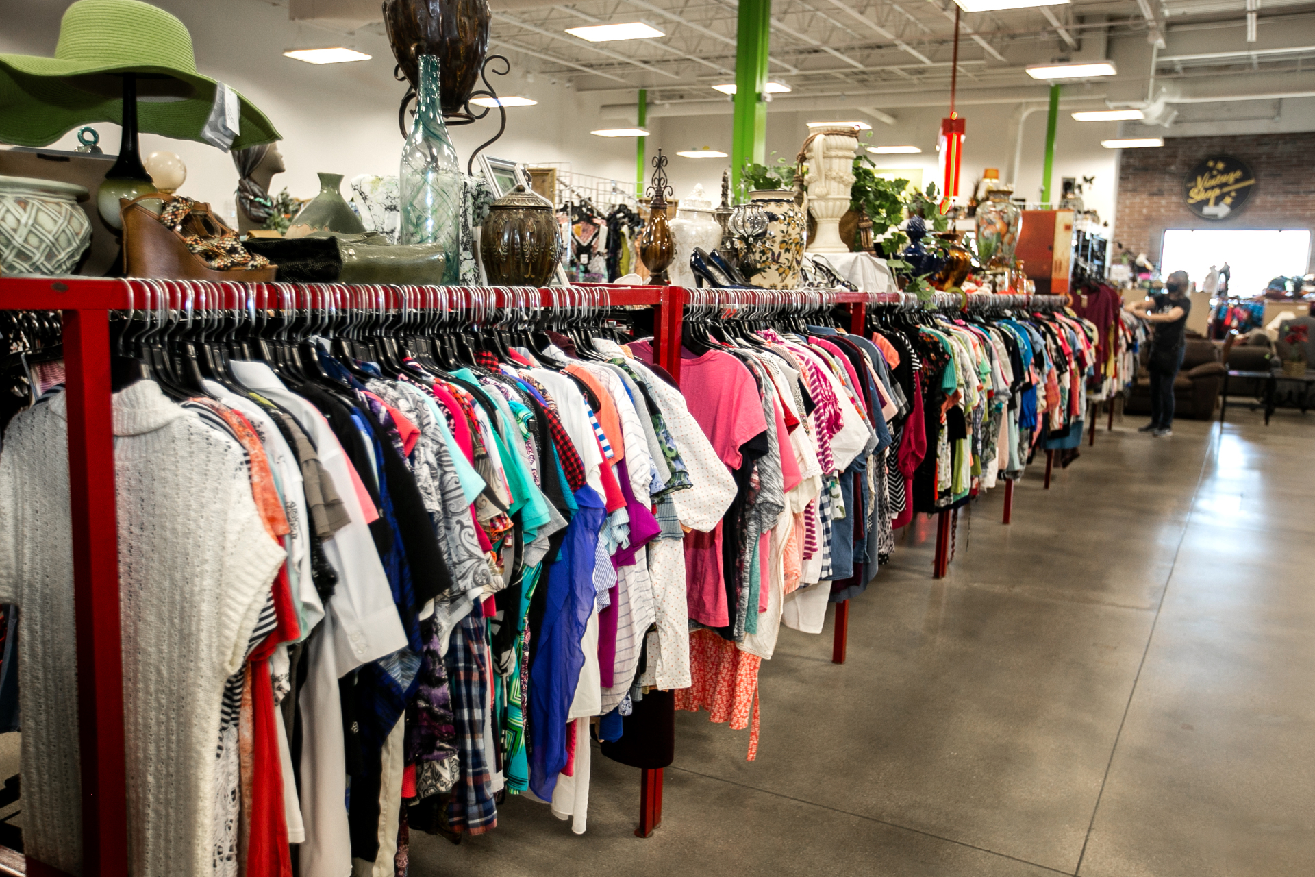 Women's apparel section on the sales floor
